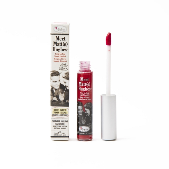 TheBalm Meet Matte Hughes Long-Lasting Liquid Red Lipstick in Devoted - Picture 1 of 4